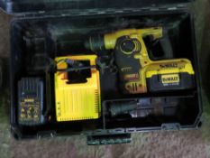 DEWALT 36VOLT BATTERY BREAKER DRILL. THIS LOT IS SOLD UNDER THE AUCTIONEERS MARGIN SCHEME, THEREFORE