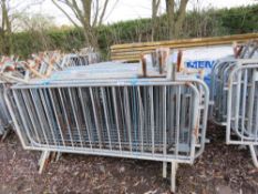 BUNDLE OF METAL PEDESTRAIN BARRIERS: 31NO IN TOTAL APPROX.