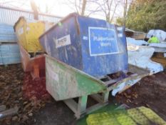 2 X TELEHANDLER MOUNTED TIPPING SKIPS.