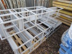 ASSORTED GREY RACKING STANDS. THIS LOT IS SOLD UNDER THE AUCTIONEERS MARGIN SCHEME THEREFORE NO VAT