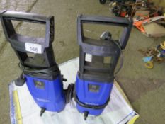 2 X NILFISK PRESSURE WASHERS, NO LANCES OR HOSE.