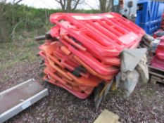 STACK OF PLASTIC CHAPTER 8 BARRIERS: 31NO APPROX IN TOTAL.