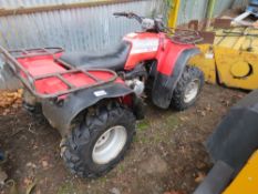 HONDA BIG RED 4WD QUAD BIKE. WHNE TESTED WAS SEEN TO TURN OVER BUT NOT STARTING.