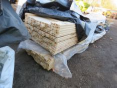 2 X BUNDLES OF FENCING TIMBERS: H SECTION POSTS 55MM X 35MM @ 1.75M PLUS BOARDS 65MM X 20MM @1.8M AP