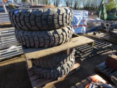 SET OF 4 X 10 STUD PLANT/TRUCK WHEELS 13R 22.5XL SIZE. THIS LOT IS SOLD UNDER THE AUCTIONEERS MARGIN