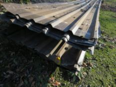 LONG BROWN PRE USED BOX PROFILE ROOF SHEETS, MOST 21FT APPROX LENGTH. THIS LOT IS SOLD UNDER THE AUC