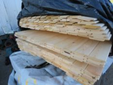 PACK OF UNTREATED SHIPLAP TIMBER. SIZE: 1.58M LENGTH X 95MM WIDE APPROX.