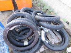 PALLET CONTAINING 15 X ASSORTED MOTORBIKE TYRES, SOURCED FROM COMPANY LIQUIDATION. THIS LOT IS SOL