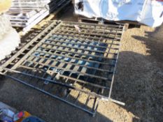 HEAVY DUTY ORNATE TOPPED METAL GATES, 1.75M HEIGHT X 1.52M WIDTH EACH APPROX. THIS LOT IS SOLD UNDER