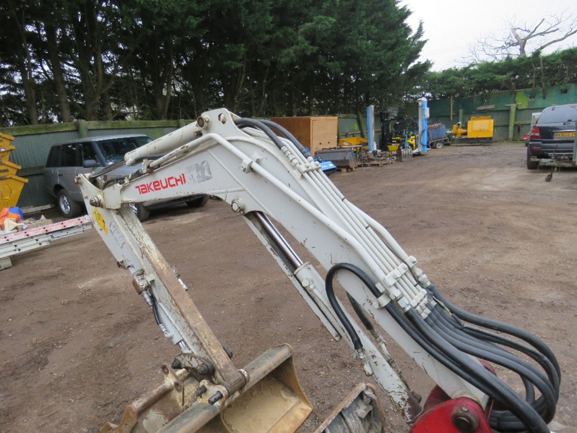 TAKEUCHI TB016 RUBBER TRACKED EXCAVATOR, YEAR 2013. 2 X BUCKETS. 2796 REC HOURS. EXPANDING TRACKS. D - Image 12 of 12