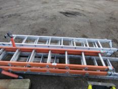 2 X TWO STAGE LADDERS, GRP PLUS ALI.THIS LOT IS SOLD UNDER THE AUCTIONEERS MARGIN SCHEME, THEREFORE