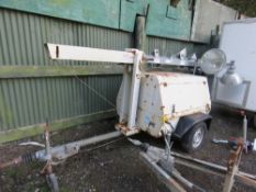 TEREX AMIDA TOWED LIGHTING TOWER WITH KUBOTA ENGINE, YEAR 2002. SN:0211-77017. WHEN TESTED WAS SEEN