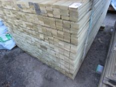PACK OF VENETIAN SLATS/ FENCE CLADDING TIMBER, TREATED. SIZE: 1.73M LENGTH, 45MM WIDTH X 16MM DEPTH