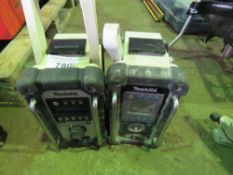 2 X MAKITA RADIOS. SOLD UNDER THE AUCTIONEERS MARGIN SCHEME THEREFORE NO VAT WILL BE CHARGED ON THE