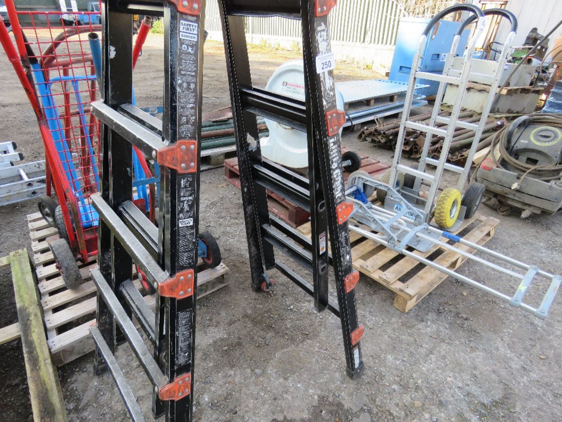 SET OF MULTI POSITION STEP LADEDERS. THIS LOT IS SOLD UNDER THE AUCTIONEERS MARGIN SCHEME, THEREFORE - Image 3 of 3