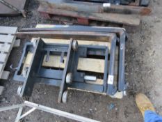 FORKLIFT CARRIAGE PLUS A SET OF FORKLIFT TINES.