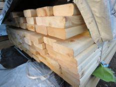 PACK OF UNTREATED PROFILED TIMBER CLADDING BOARDS: 1.6M LENGTH X 95MM WIDTH X 35MM DEPTH APPROX.