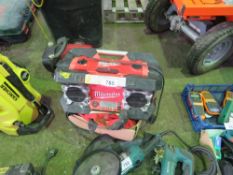 MILWAUKEE RADIO PLUS 2 X MILWAUKEE DRILLS, NO BATTERIES. SOLD UNDER THE AUCTIONEERS MARGIN SCHEME TH