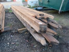 STACK OF ASSORTED DENAILED PRE USED TIMBER, 4X 2 9FT - 12FT APPROX. 42PICES. NO VAT ON THE HAMMER P