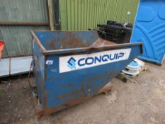 CONQUIP FORKLIFT TIPPING SKIP, BLUE, YEAR 2017.