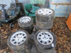 PALLET OF 16 X SMART CAR WHEELS AND TYRES.