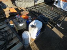 PALLET OF MIXED OILS, PAINTS ETC.THIS LOT IS SOLD UNDER THE AUCTIONEERS MARGIN SCHEME, THEREFORE NO