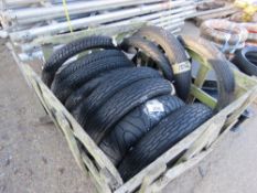 STILLAGE CONTAINING 12 X ASSORTED SCOOTER TYRES, SOURCED FROM COMPANY LIQUIDATION. THIS LOT IS SOL