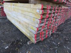 BUNDLE OF "I" BEAM WOODEN SHUTTERING BEAMS, 50NO APPROX IN THE BUNDLE, 2.45METRE LENGTH. ALSO SUITAB