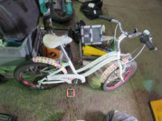 BELLA GIRLS BICYCLE. SOLD UNDER THE AUCTIONEERS MARGIN SCHEME THEREFORE NO VAT WILL BE CHARGED ON TH