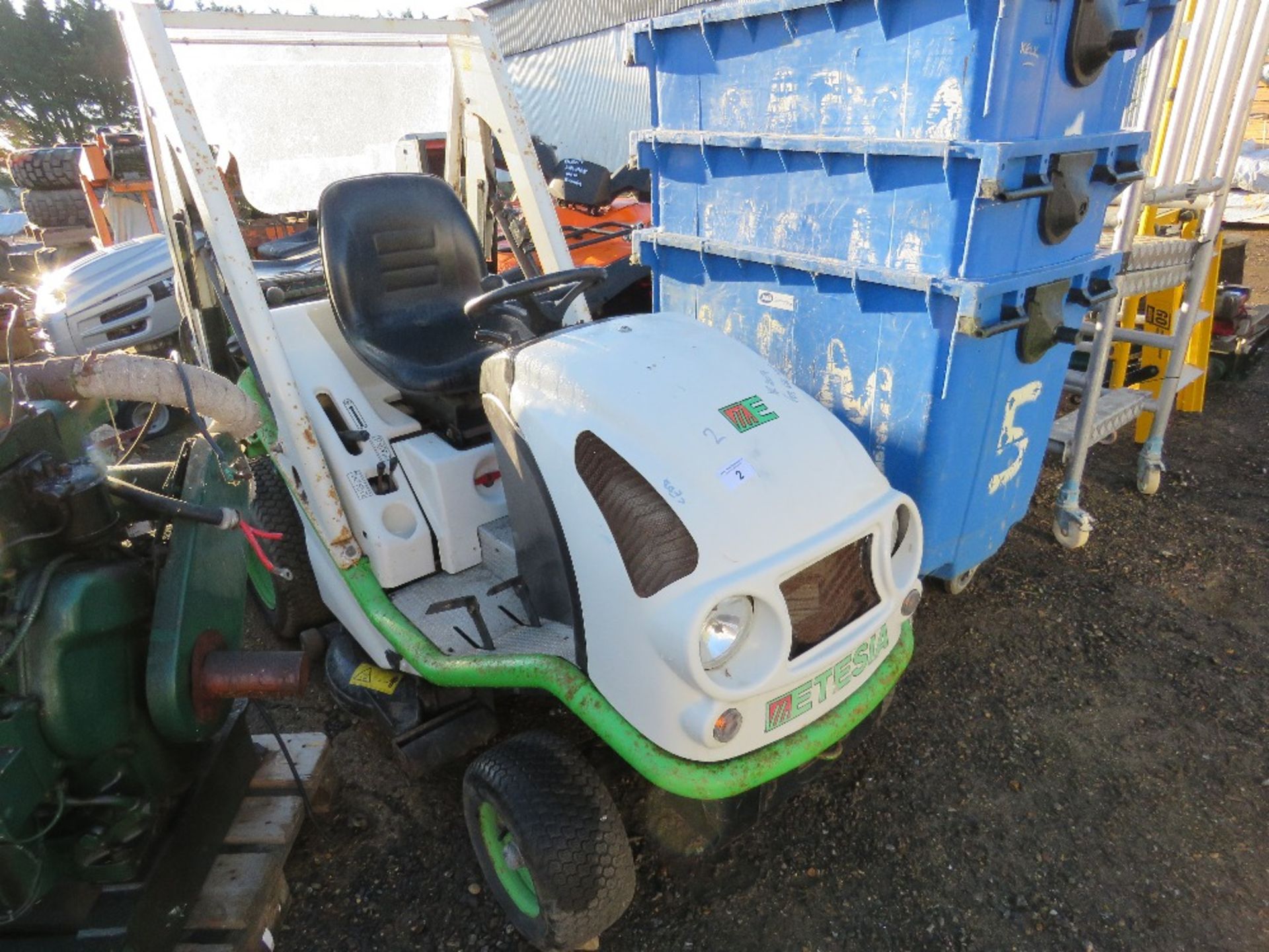 ETESIA BLHP RIDE ON HIGH DISCHARGE MOWER, DIESEL, YEAR 2007, 603 REC HRS. WHEN TESTED WAS SEEN TO RU