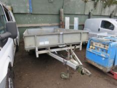 IFOR WILLIAMS DROP SIDE PLANT TRAILER 12FT X 6FT WITH RAMPS. UPRATED WHEELS. SN:121922. TOWS WELL. D