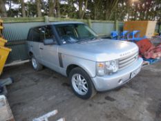 RANGE ROVER VOGUE 4X4 CAR, AUTO, DIESEL. REG:EN03 LGC. WITH V5. TEST EXPIRED. 205,736 REC MILES. WHE