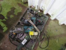 3 X 110VOLT POWER TOOLS: JIGSAW, GRINDER AND DRILL. EXECUTOR SALE. SOLD UNDER THE AUCTIONEERS MARGIN