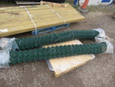 2 X ROLLS OF GREEN CHAINLINK FENCING 2.2M HEIGHT APPROX.