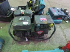 DUAL VOLTAGE PETROL ENGINED GENERATOR. RETIREMENT SALE. SOLD UNDER THE AUCTIONEERS MARGIN SCHEME THE