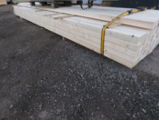 PACK OF 110NO TIMBER POSTS, UNTRETAED, 60MM X 60MM APPROX, 16FT LENGTH APPROX. THIS LOT IS SOLD UNDE