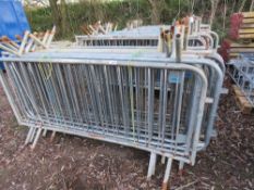 BUNDLE OF METAL PEDESTRAIN BARRIERS: 16NO IN TOTAL APPROX.