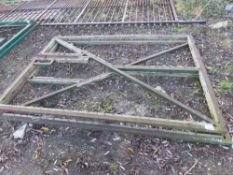 PAIR OF METAL GATE FRAMES, 1.67M HEIGHT X 2.4M WIDE EACH.