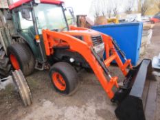 KUBOTA L5030 4WD TRACTOR WITH LOADER AND BUCKET. REG:PO55 KVU (LOG BOOK TO APPLY FOR). SN:37647. WHE