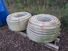 2 X ROLLS OF WICK/FABRIC COVERED DRAINAGE PIPING.