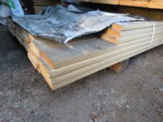 PACK OF UNTREATED TIMBER CLADDING BOARDS: 1.78-2.4M LENGTH X 100MM WIDTH X 20MM DEPTH APPROX.