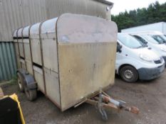 TWIN AXLED IFOR WILLIAMS 12FT LIVESTOCK TRAILER. ALI FLOOR. BEEN STANDING FOR A LONG TIME. NO VAT ON