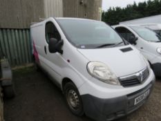 VAUXHALL VIVARO PANEL VAN WITH SIDE DOOR. REG:NX08 ZJE. RETIREMENT SALE. WITH V5. TESTED TILL 23.06.