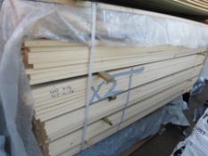 LARGE PACK OF UNTREATED TIMBER CLADDING SLATS: 1.78M LENGTH X 45MM WIDTH X 16MM DEPTH APPROX.