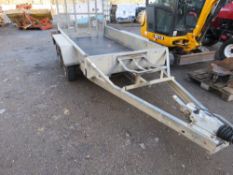INDESPENSION TYPE TWIN AXLED MINI EXCAVATOR TRAILER, 8FT X 4FT APPROX.