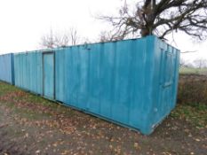 SECURE PORTABLE SITE OFFICE, 32FT X 10FT WITH 2 X MID DOORS, WINDOWS WITH SHUTTERS, WITH KEYS. LAYOU