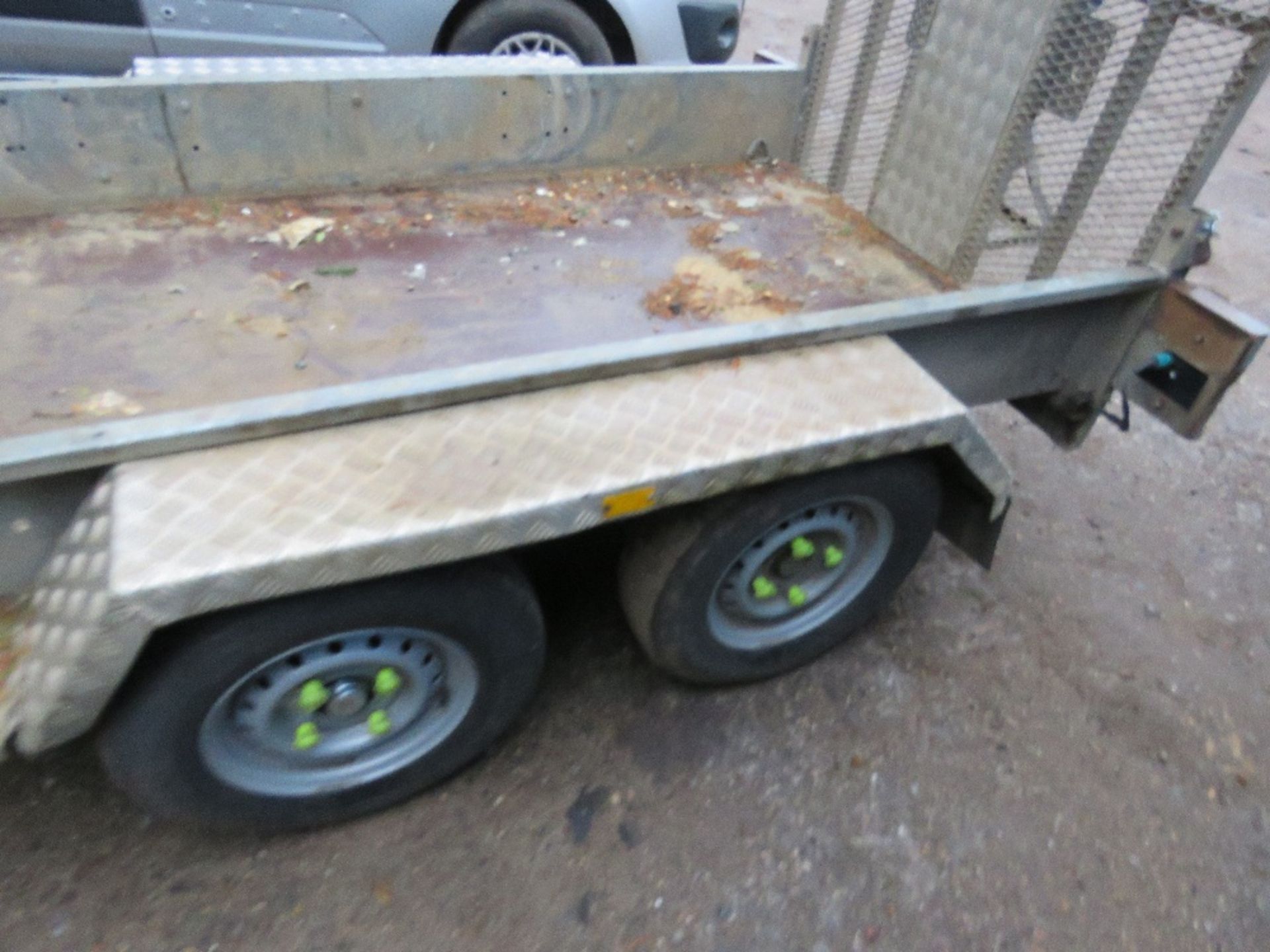 INDESPENSION 8FT X 4FT MINI EXCAVATOR TRAILER WITH DROP REAR RAMP. RING HITCH FITTED. - Image 7 of 7