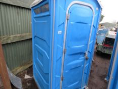 PORTABLE SITE TOILET. PLEASE SEE IMAGES FOR CONDITION AND TO SEE FITTED EQUIPMENT. THIS LOT IS SOLD