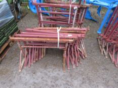9 X SMALL BUILDERS TRESTLE STANDS. NO VAT ON HAMMER PRICE.