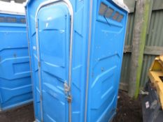 PORTABLE SITE TOILET. PLEASE SEE IMAGES FOR CONDITION AND TO SEE FITTED EQUIPMENT. THIS LOT IS SOLD